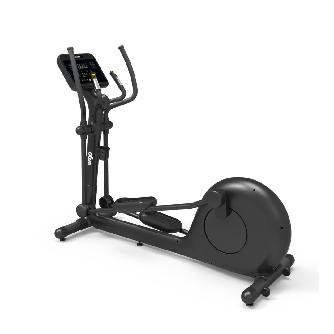 Ergo Fitness A-5200G ellipsemaskin med LED-konsoll i helsvart pro-utgave for treningssentre og bedriftsgym.